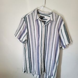 Express Short Sleeve Vacation Button Up Shirt